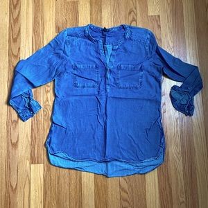 Eddie Bauer chambray henley